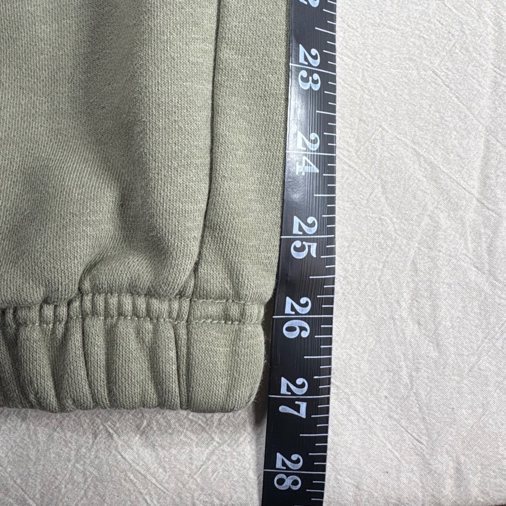 FLX Womens Olive Green Fleece Jogger Sweatpants High Waisted Size Medium - Picture 7 of 7